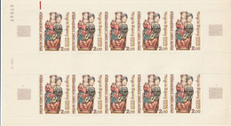 Feuille  Complète  D'Andorre Français De 10 Timbres Du N° 271. Vierge De Sispony - Unused Stamps