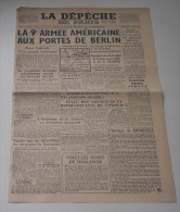 La Dépèche De Paris Du 15 Avril 1945 - Französisch