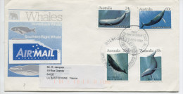 AUSTRALIE Baleines Enveloppe FDC / 4 Valeurs /1982 - Whales