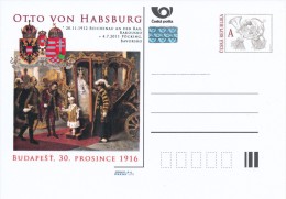 Czech Rep. / Postal Stat. (Pre2011/97) Otto Von Habsburg (1912-2011), (2 Pieces), Budapest (1916), Bonn (1991) - Guerre Mondiale (Première)