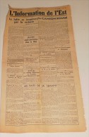 L'Information De L'Est Du 4 Février 1944 - Francese