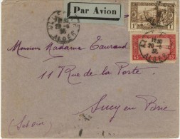 N°132+113 Sur Lettre De Alger Du 29-6-39 Pour Sucy En Brie - Covers & Documents