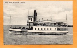 Ferry Boat Windsor 1907 Postcard - Windsor