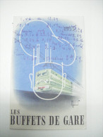 Cartes Des Prix Des Repas Buffets De La Gare En France1955 SNCF - Railway