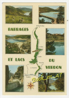 {36889} Barrages Et Lacs Du Verdon , Carte Et Multivues ; Barrages De Castillon Et De La Chaudanne - Cartes Géographiques