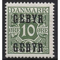 Dänemark V 14 Mit Falz Portomarke MiNr 13 Mit Aufdruck GEBYR/GEBYR - Fiscale Zegels