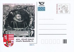 Czech Rep. / Postal Stat. (Pre2012/06) Rudolf II (1552-1612) Holy Roman Emperor, 400th Anniversary Of The Death - Postcards