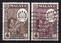 MALAYA NEGRI SEMBILAN - 1957 YT 66+66a USED - Negri Sembilan