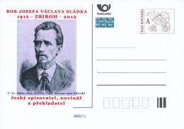 Czech Rep. / Postal Stat. (Pre2012/07) Josef Vaclav Sladek (1845-1912) Czech Writer, Poet, Journalist; 100th Ann. Death - Postkaarten