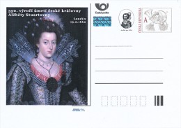 Czech Rep. / Postal Stat. (Pre2012/09) Elizabeth Stuart (1596-1662) Queen Of Bohemia; 350th Anniversary Of The Death - Postcards