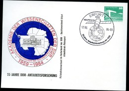 DDR PP18 C2/003 Privat-Postkarte 25 Jahre DDR-Antarktisforschung Sost.1984  NGK 6,00 € - Programmes Scientifiques