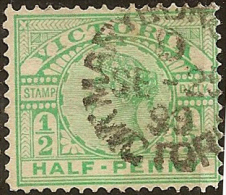 VICTORIA 1896 1/2d Emerald QV SG 331 U #GR178 - Oblitérés