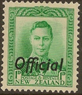 NZ 1938 1d Official KGVI SG O137 HM #HF225 - Servizio