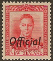 NZ 1938 1d Official KGVI SG O136 HM #HF224 - Dienstmarken