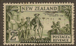 NZ 1935 2/- Capt Cook Watermark Inverted SG 568bw U #HG232 - Usados