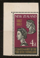 NZ 1967 4d POSB Missing Hyphen SG 843 UNHM #HG213 - Nuevos