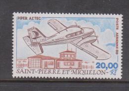 St Pierre & Miquelon 1989 Airmail 20 Fr Piper Aztec Plane MNH - Nuevos