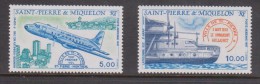 St Pierre & Miquelon 1987 Air Issue Set  Aeroplane & Sea Plane MNH - Nuovi