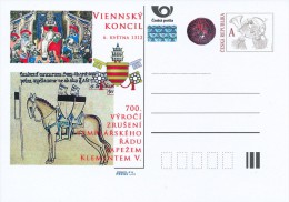 Czech Rep. / Postal Stat. (Pre2012/25) Cancellation Of The Templar Order By Pope Clement V. (1312) - Council Of Vienne - Postkaarten