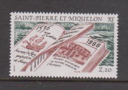 St Pierre & Miquelon 1986 Cartier Discovery Anniversary Single MNH - Unused Stamps
