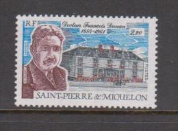 St Pierre & Miquelon 1987 Dr Dunan Memorial Single MNH - Unused Stamps