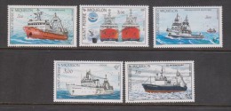 St Pierre & Miquelon 1987 - 1991 Boat Set 5 MNH - Ungebraucht