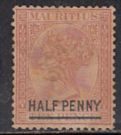 Mauritius Surcharge Half Penny On 10d 1877, ½d Used, As Scan - Mauritius (...-1967)