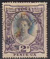 Tonga / Toga 2d Used 1923, Queen Salote, Tree, Plant, - Tonga (...-1970)