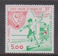 St Pierre & Miquelon 1991 Basque Sports Single MNH - Unused Stamps