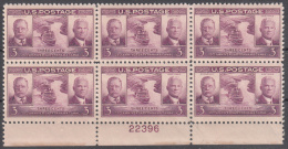 United States    Scott No.  856    Mnh     Year 1939     Plate  Number Block - Ungebraucht