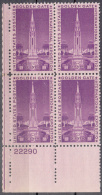 United States    Scott No.  852    Mnh     Year 1939     Plate  Number Block - Ungebraucht