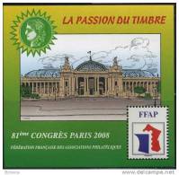 = Le  Deuxième Bloc De La FFAP 81ème Congrès Paris 2008 Neuf Gommé N°2 Et Numéroté Verso 031500 - FFAP