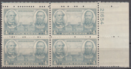 United States    Scott No  788    Mnh   Year  1936    Plate Number Block - Ungebraucht
