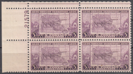 United States    Scott No  783    Mnh   Year  1936    Plate Number Block - Ungebraucht