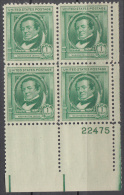 United States    Scott No  859      Mnh   Year  1940    Plate Number Block - Ungebraucht