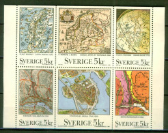 Carte Marine, Plans  - SUEDE - Plan De Stockholm - Bloc De Timbres Détaché De Carnet - N° 1637 à 1642 ** - 1991 - Nuevos