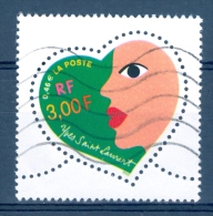 VARIÉTÉS FRANCE 2000   N° 3296  CŒUR AVEC PROFIL FÉMININ   OBLITÉRÉ - Used Stamps