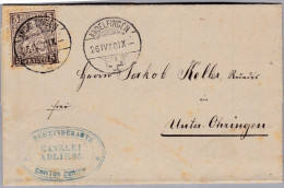 Heimat ZH ANDELFINGEN 1880-04-26 Auf Faltbrief - Cartas & Documentos