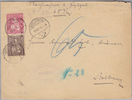 Heimat ZH ANDELFINGEN 1880-04-08 Amtsbrief Mit 5+10Rp. Sitzende - Lettres & Documents