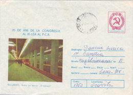 2653A SUBWAY STATION  COVER POSTAL STATIONERY 1985 ROMANIA - Tranvie