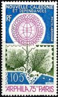 NEW CALEDONIA ARPHILA PARIS SET OF 1 105 FRANCS MLH 1975 SG544 READ DESCRIPTION !! - Unused Stamps