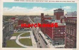 Etats Unis Nebraska Farnam Street Looking West Top Of First National Bank Building Ohama - Omaha