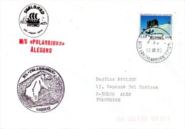 NORVEGE. N°875 De 1985 Sur Enveloppe Polaire. MS Polarbjorn/Ours Polaire. - Poolshepen & Ijsbrekers