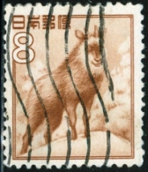 GIAPPONE, JAPAN, FAUNA, CAPRICORNIS CRISPUS, 1952, FRANCOBOLLO USATO, YT 508, Scott 560 - Used Stamps