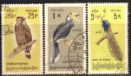 BURMA  - LOT  BIRDS  - Used - Myanmar (Birmanie 1948-...)