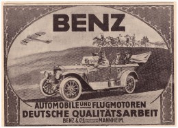 Original Werbung - 1916 -  Benz & Cie. , Mannheim , Flugmotoren , Automobile !!! - Veicoli