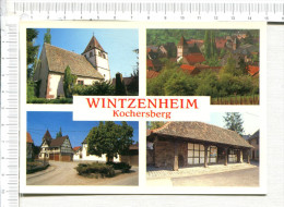 WINTZENHEIM  -  Kochersberg -  4 Vues : Eglise - Vue Générale - Place Du Tilleul  -  La Laube - Wintzenheim