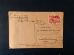 47/243  CP POUR LA FRANCE  1937 - Cartas & Documentos