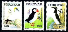 FEROE 1978 - PAJAROS MARINOS - YVERT Nº 30-32 - Palmípedos Marinos