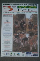 87 - ST -SAINT PRIEST TAURION  - BELLE AFFICHE 3E  FETE CHASSE PECHE NATURE-CHASSE A COURRE PARC DU MAZEAU -2003 - Affiches